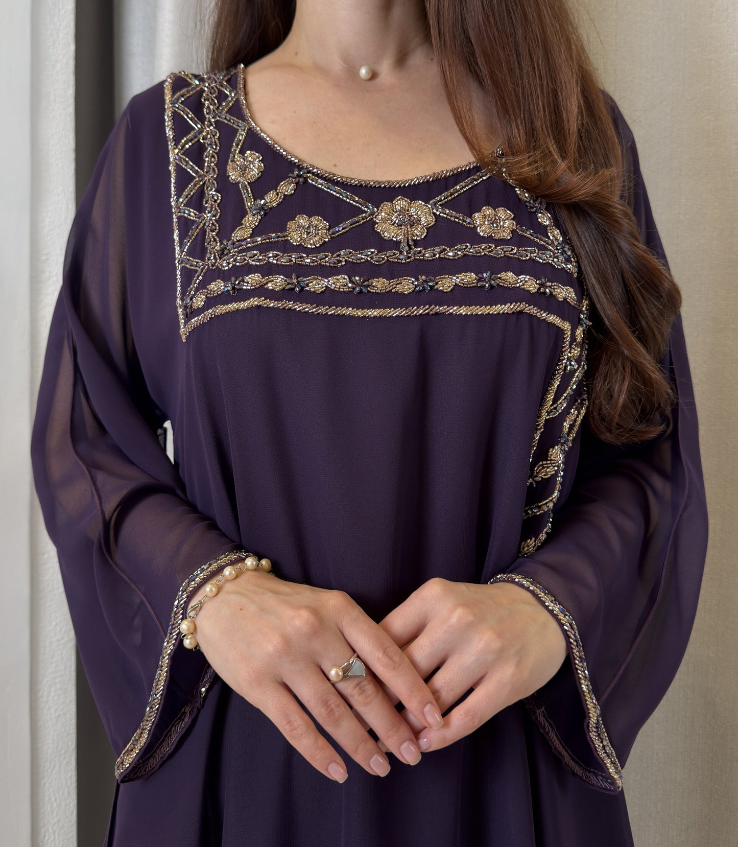 2 Pc Chiffon Handmade Embroidery