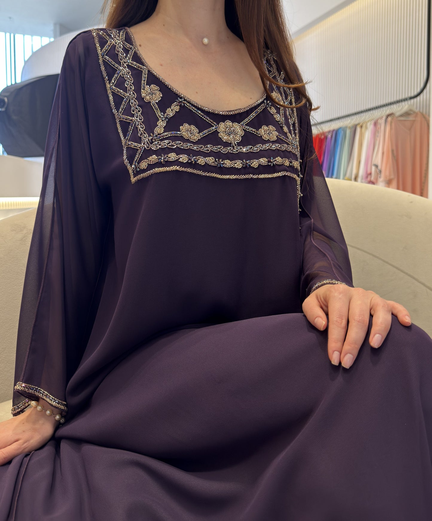 2 Pc Chiffon Handmade Embroidery