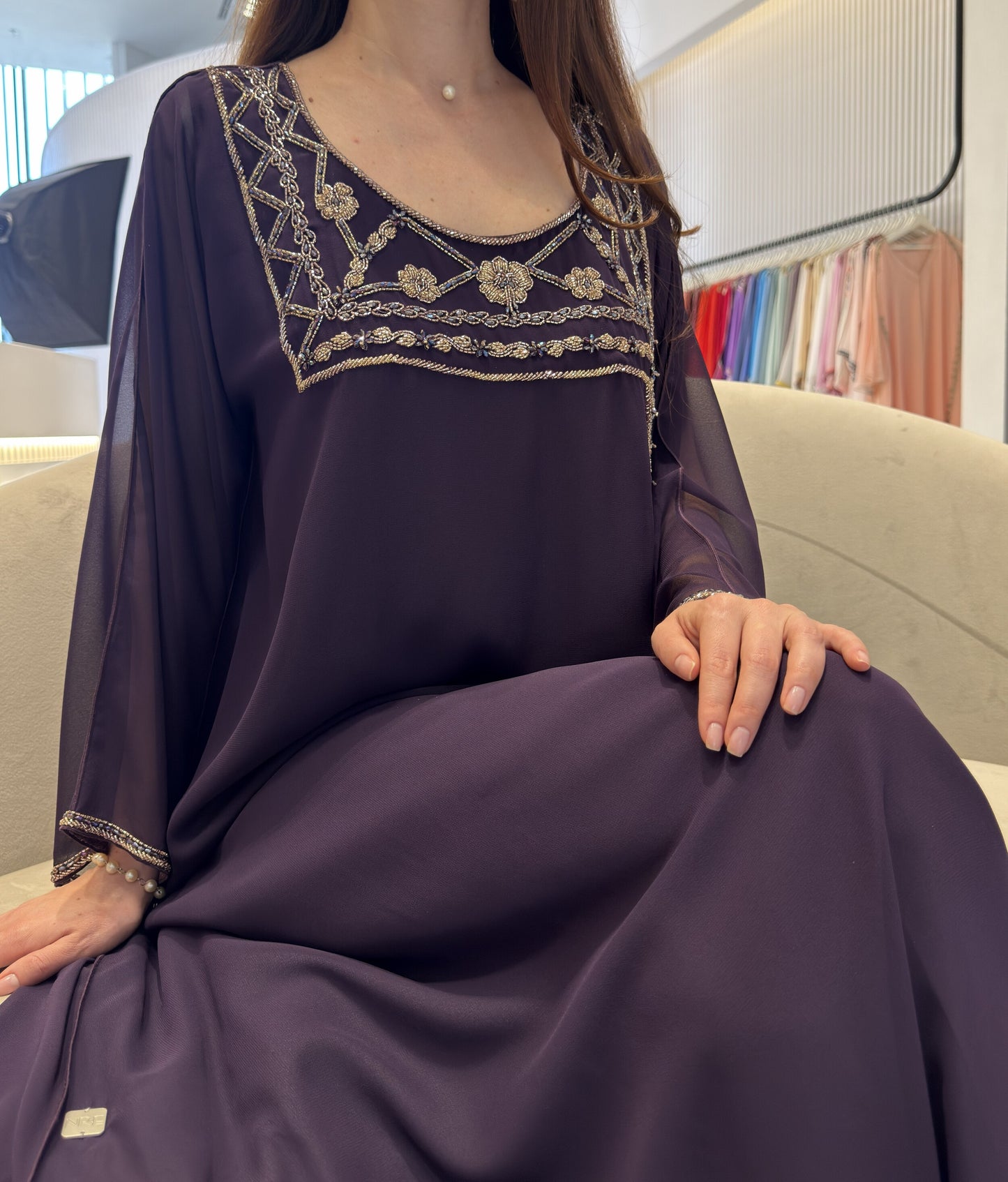 2 Pc Chiffon Handmade Embroidery