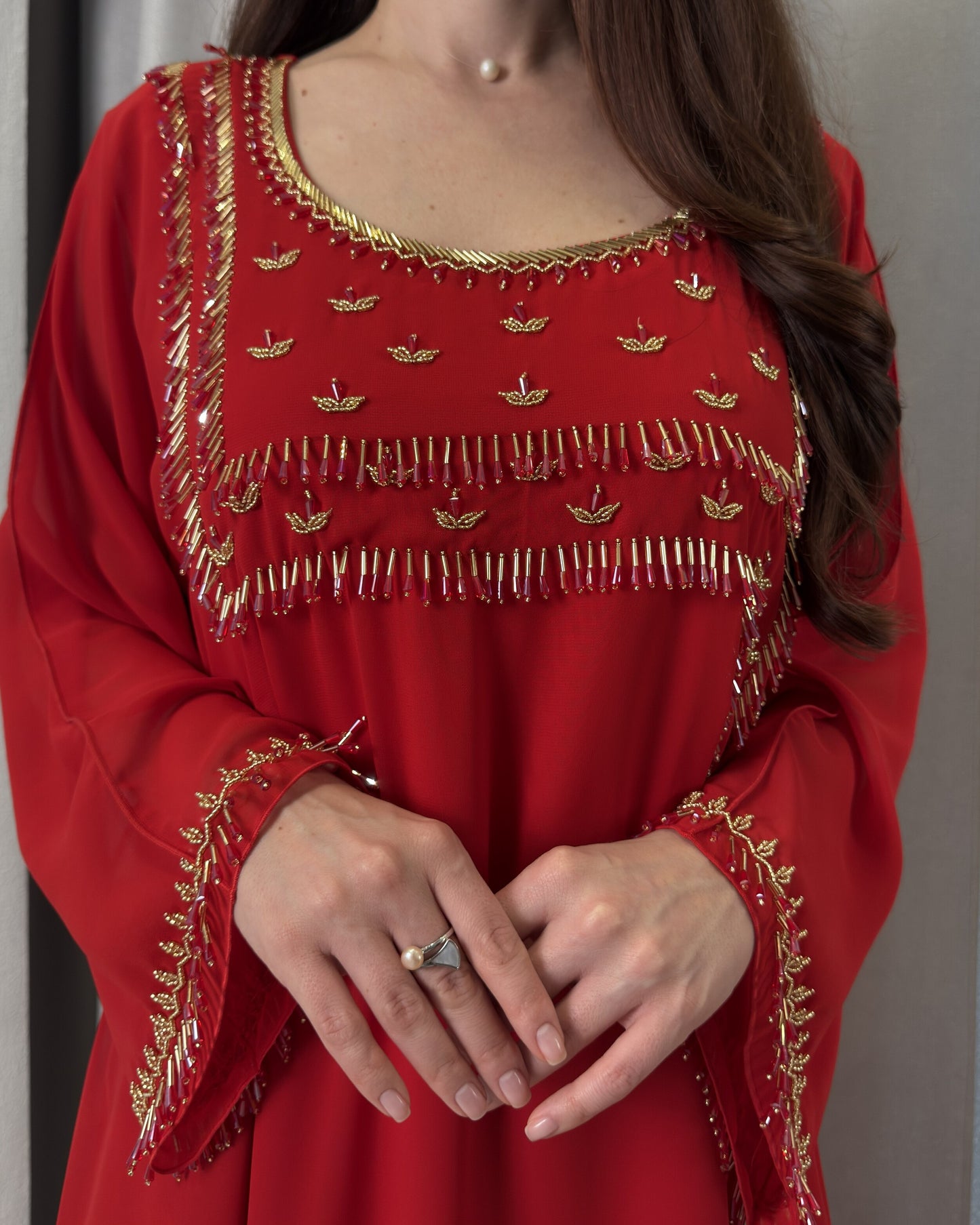 2 Pc Chiffon Handmade Embroidery