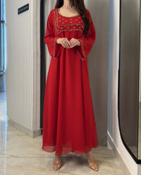 2 Pc Chiffon Handmade Embroidery