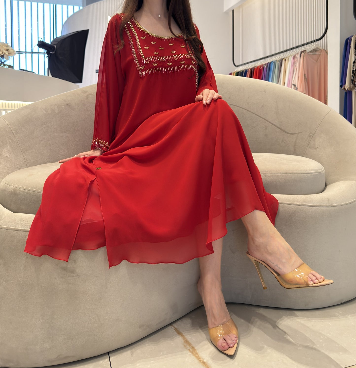 2 Pc Chiffon Handmade Embroidery