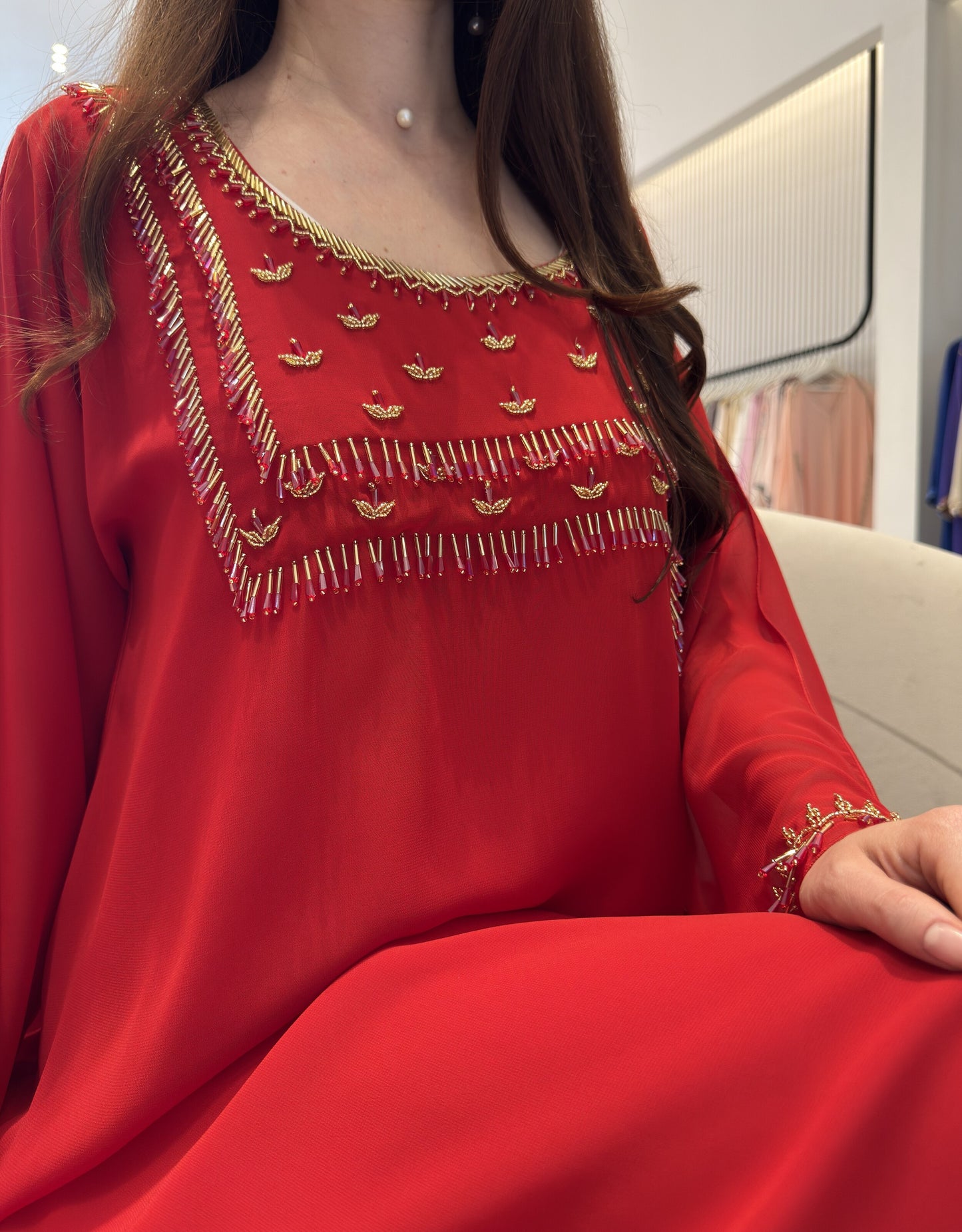 2 Pc Chiffon Handmade Embroidery