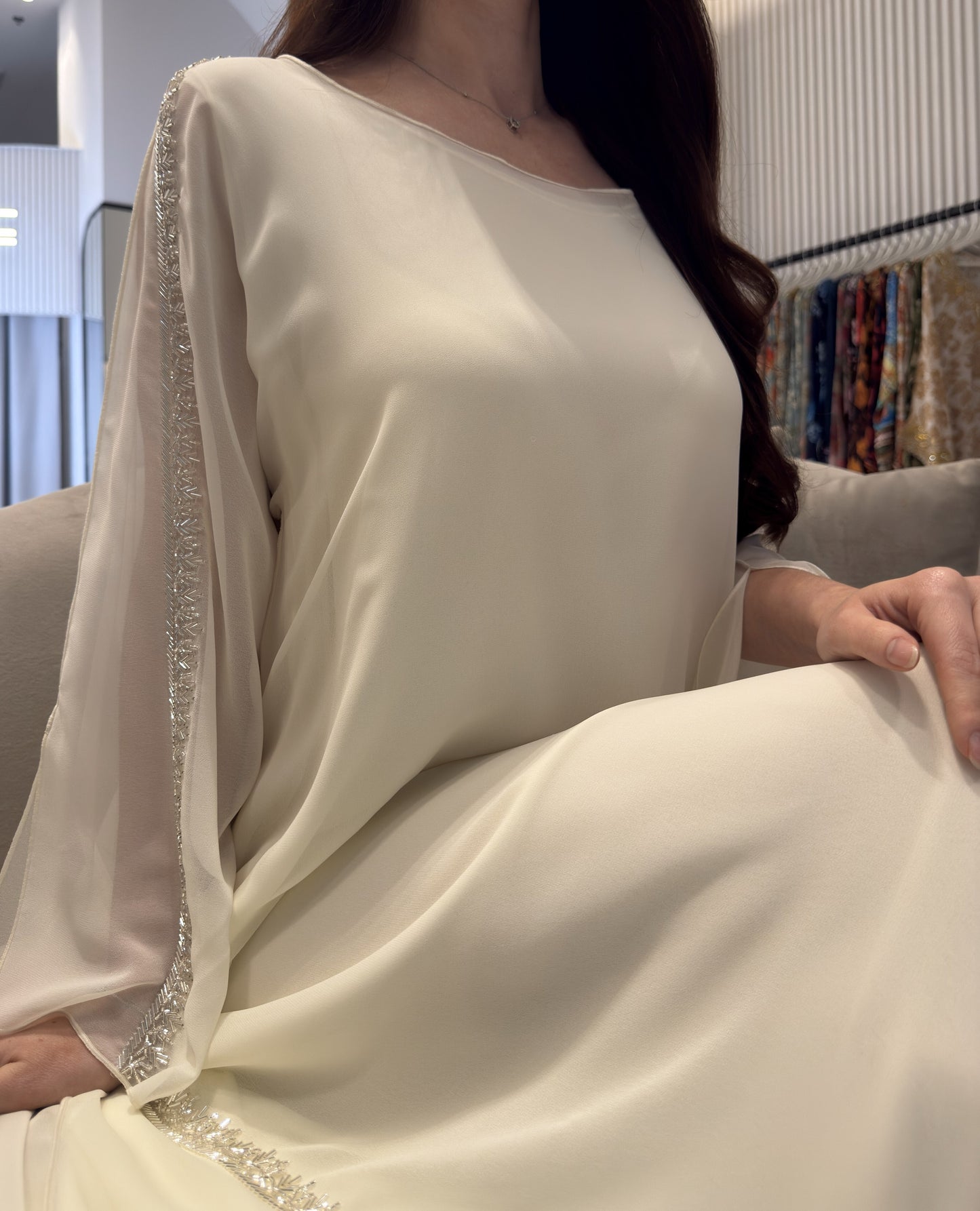 2 Pc Chiffon Handmade Embroidery