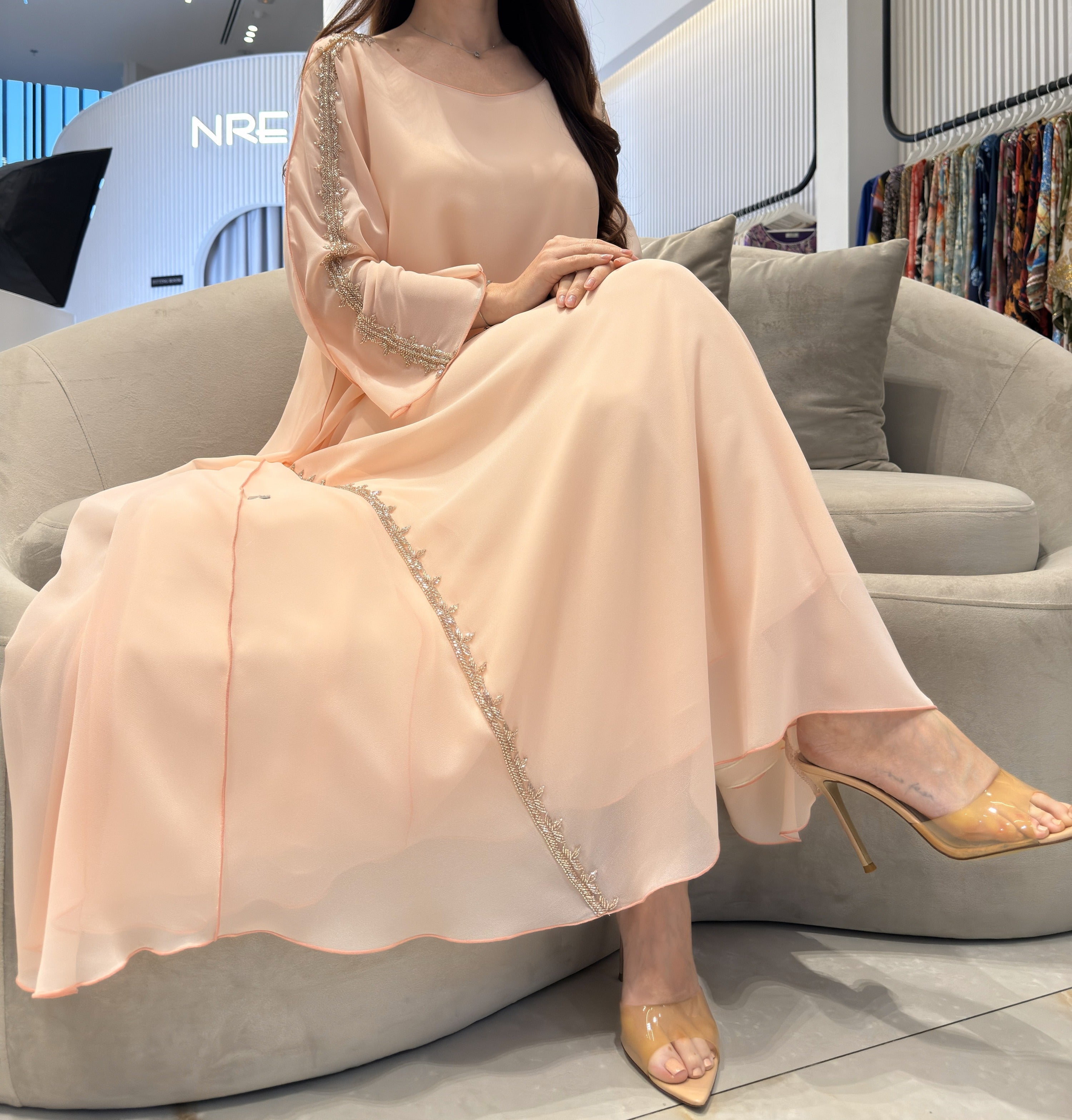2 Pc Chiffon Handmade Embroidery