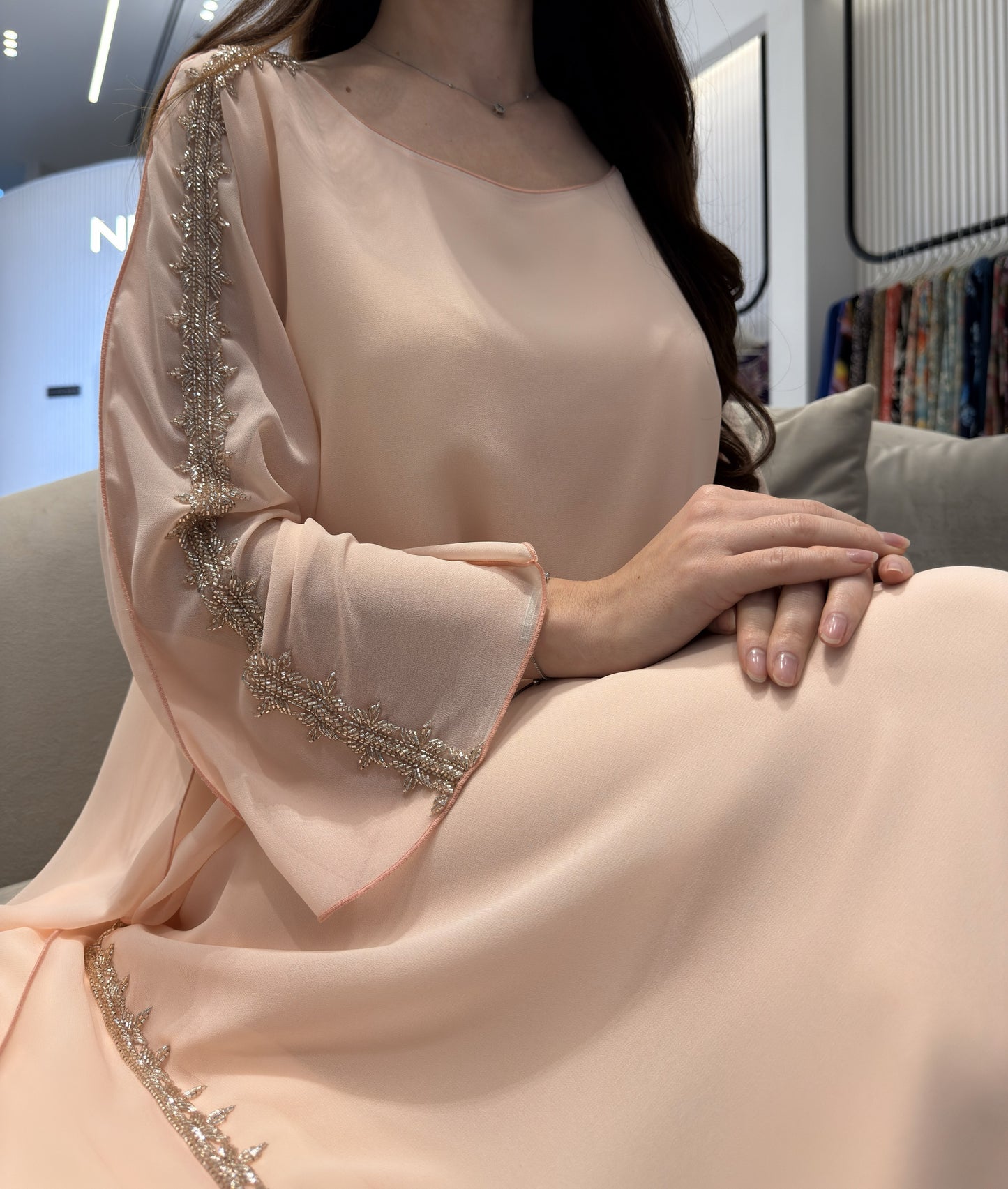 2 Pc Chiffon Handmade Embroidery