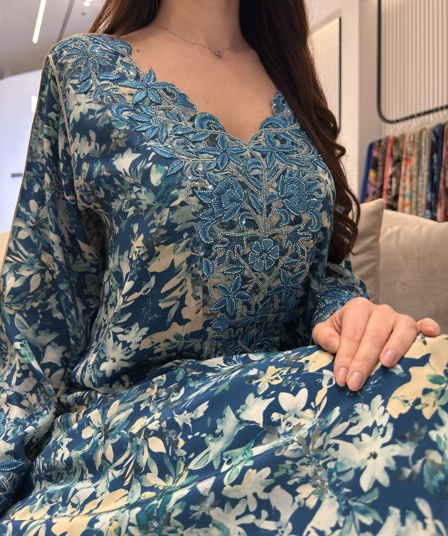 Pure Silk M5awar embroidery