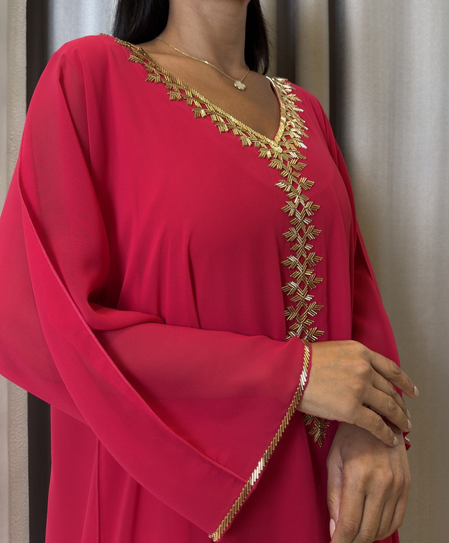 2 Pc Chiffon Handmade Embroidery
