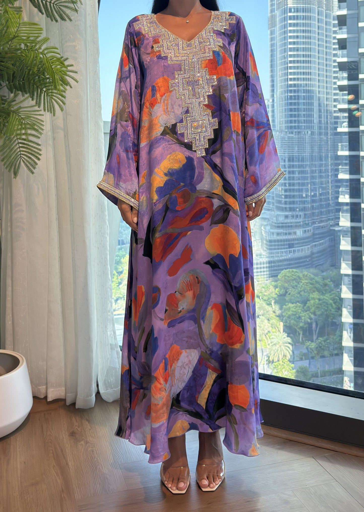 Pure Silk M5awar embroidery