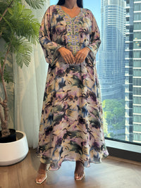 Chiffon M5awar embroidery