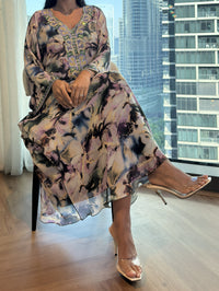 Chiffon M5awar embroidery