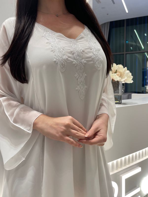 2 Pc Chiffon Handmade Embroidery