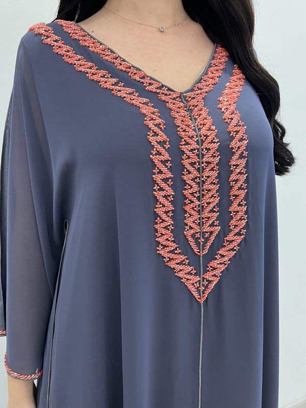 2 Pc Chiffon Handmade Embroidery