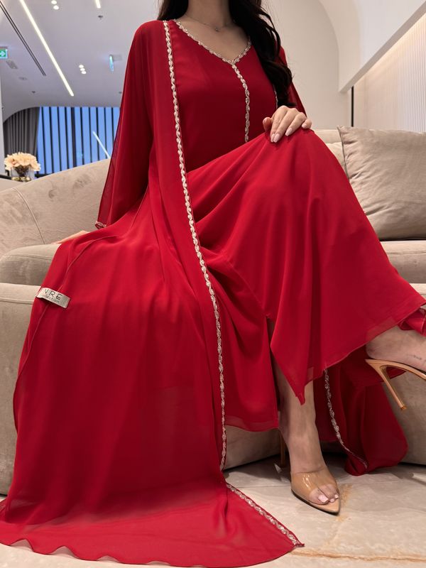 2 Pc Chiffon Handmade Embroidery