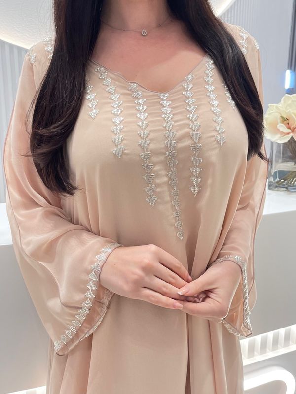 2 Pc Chiffon Handmade Embroidery