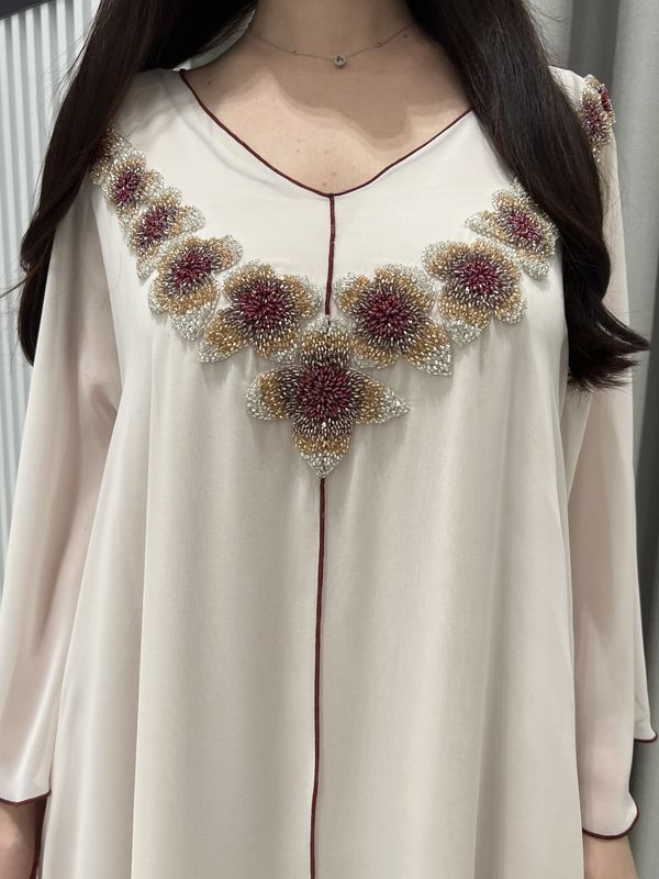 2 Pc Chiffon Handmade Embroidery