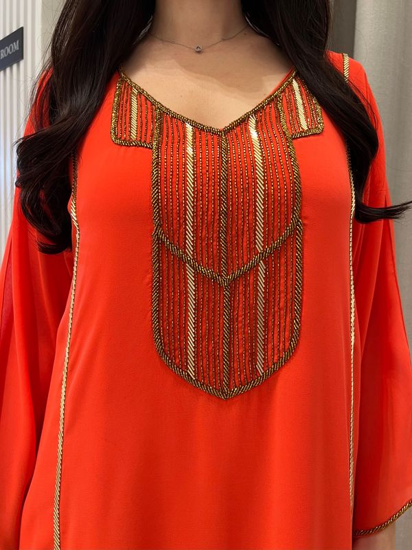 2 Pc Chiffon Handmade Embroidery