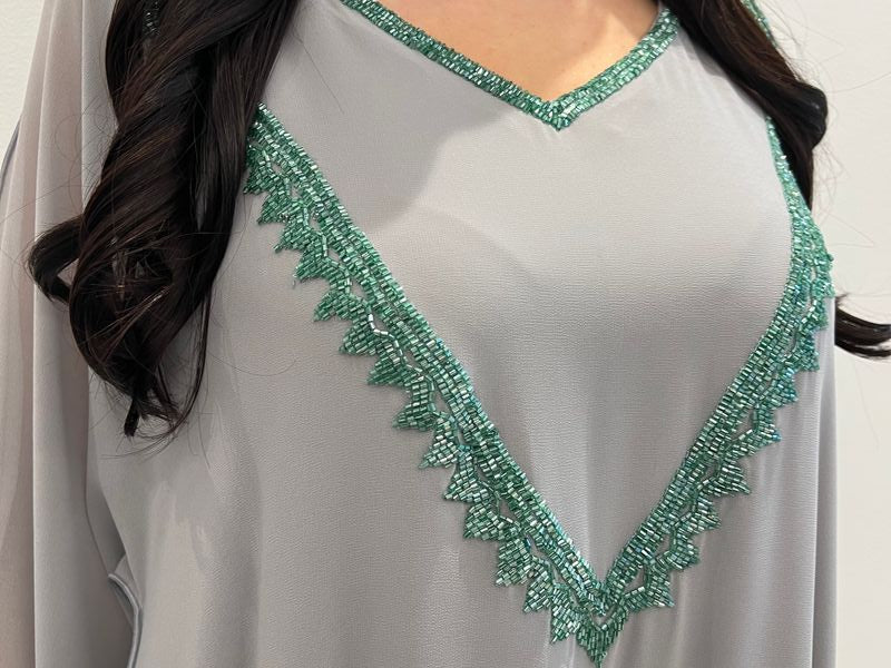2 Pc Chiffon Handmade Embroidery