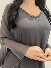 2 Pc Chiffon Handmade Embroidery