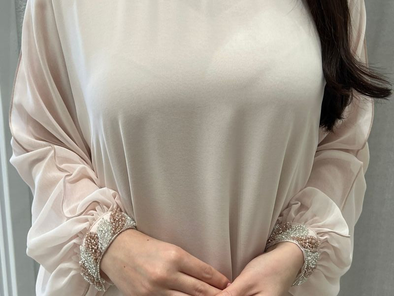 2 Pc Chiffon Handmade Embroidery