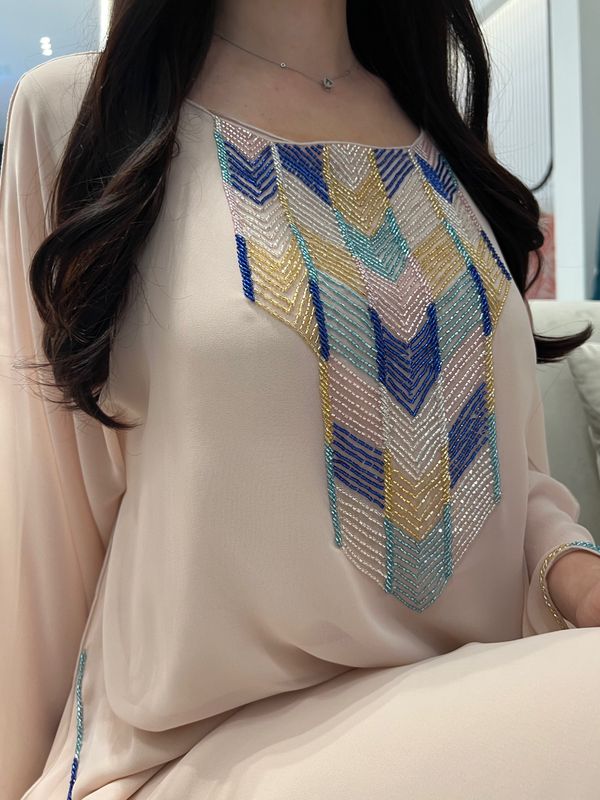 2 Pc Chiffon Handmade Embroidery