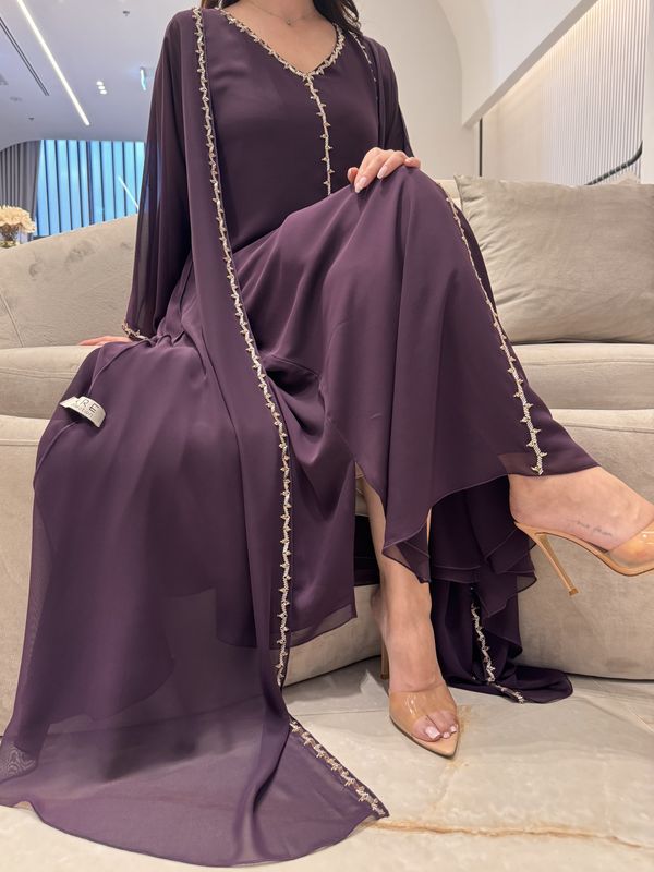 2 Pc Chiffon Handmade Embroidery