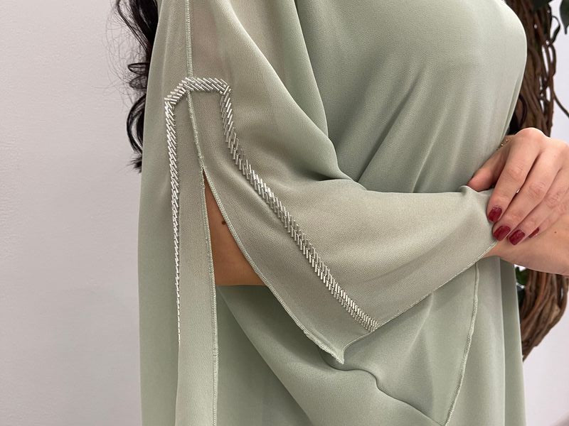 2 Pc Chiffon Handmade Embroidery