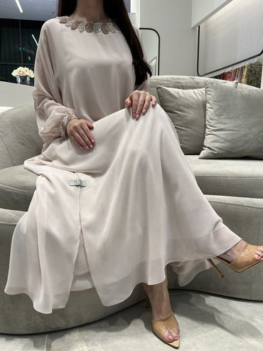 2 Pc Chiffon Handmade Embroidery