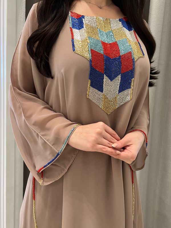 2 Pc Chiffon Handmade Embroidery