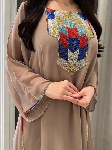 2 Pc Chiffon Handmade Embroidery
