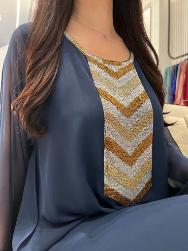 2 Pc Chiffon Handmade Embroidery