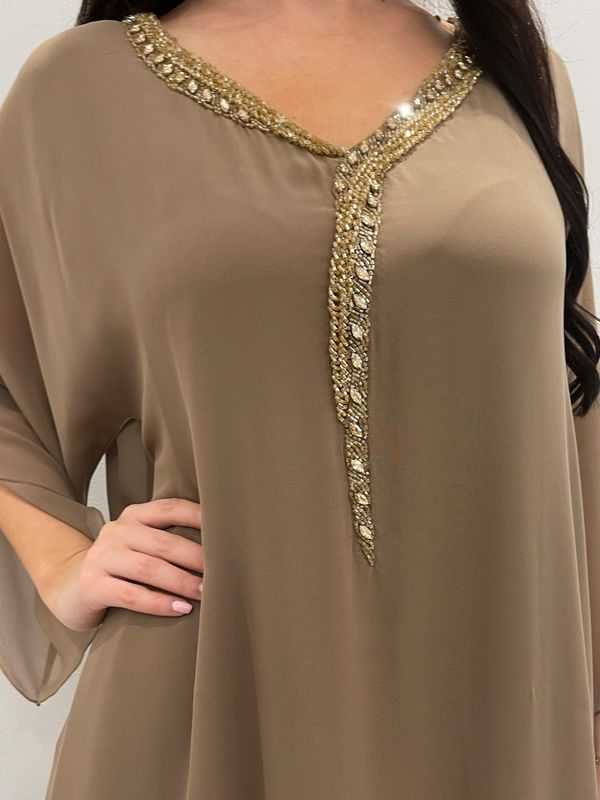 2 Pc Chiffon Handmade Embroidery