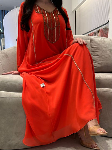 2 Pc Chiffon Handmade Embroidery