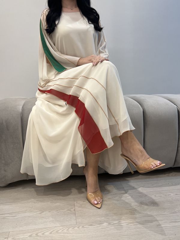 2 pc Chiffon Dress