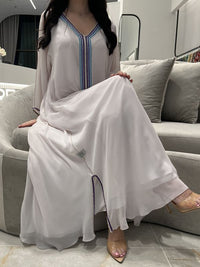 2 Pc Chiffon Handmade Embroidery