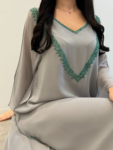 2 Pc Chiffon Handmade Embroidery