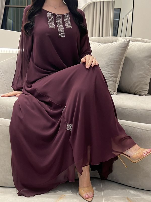 2 Pc Chiffon Handmade Embroidery