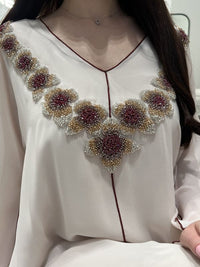 2 Pc Chiffon Handmade Embroidery