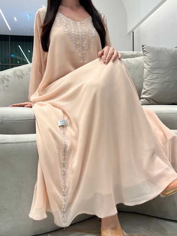 2 Pc Chiffon Handmade Embroidery