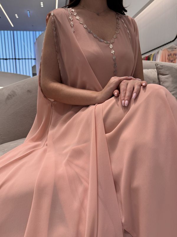 2 Pc Chiffon Handmade Embroidery