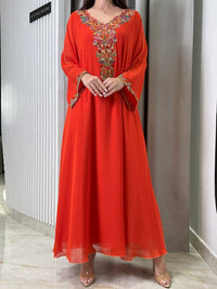 Chiffon M5awar embroidery