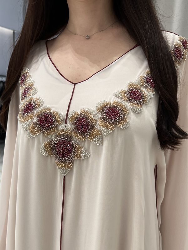 2 Pc Chiffon Handmade Embroidery