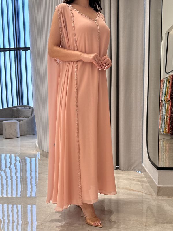 2 Pc Chiffon Handmade Embroidery