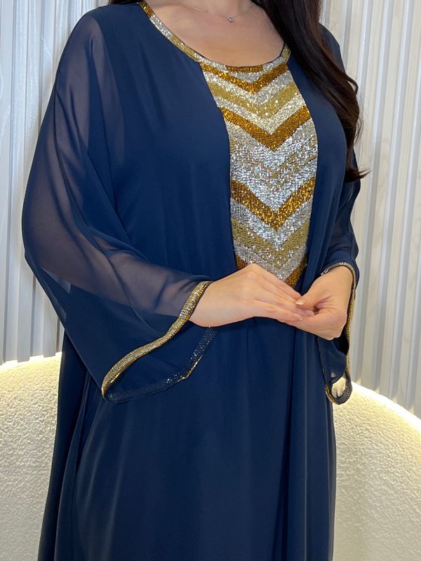 2 Pc Chiffon Handmade Embroidery