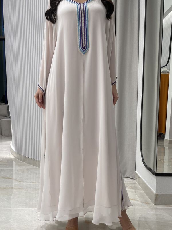 2 Pc Chiffon Handmade Embroidery