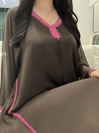 2 Pc Chiffon Handmade Embroidery