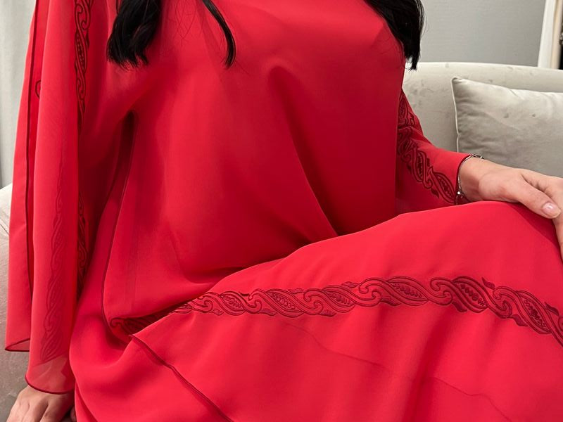 تطريز آلي من الشيفون