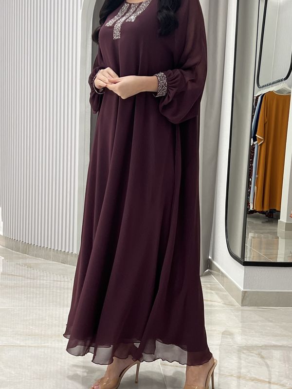 2 Pc Chiffon Handmade Embroidery