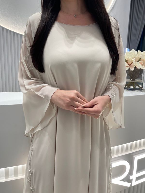 2 Pc Chiffon Handmade Embroidery
