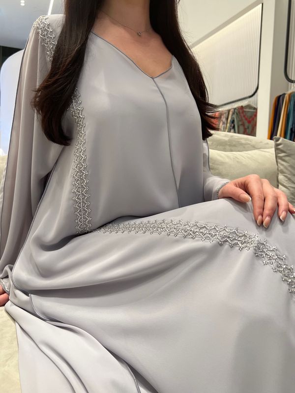 2 Pc Chiffon Handmade Embroidery